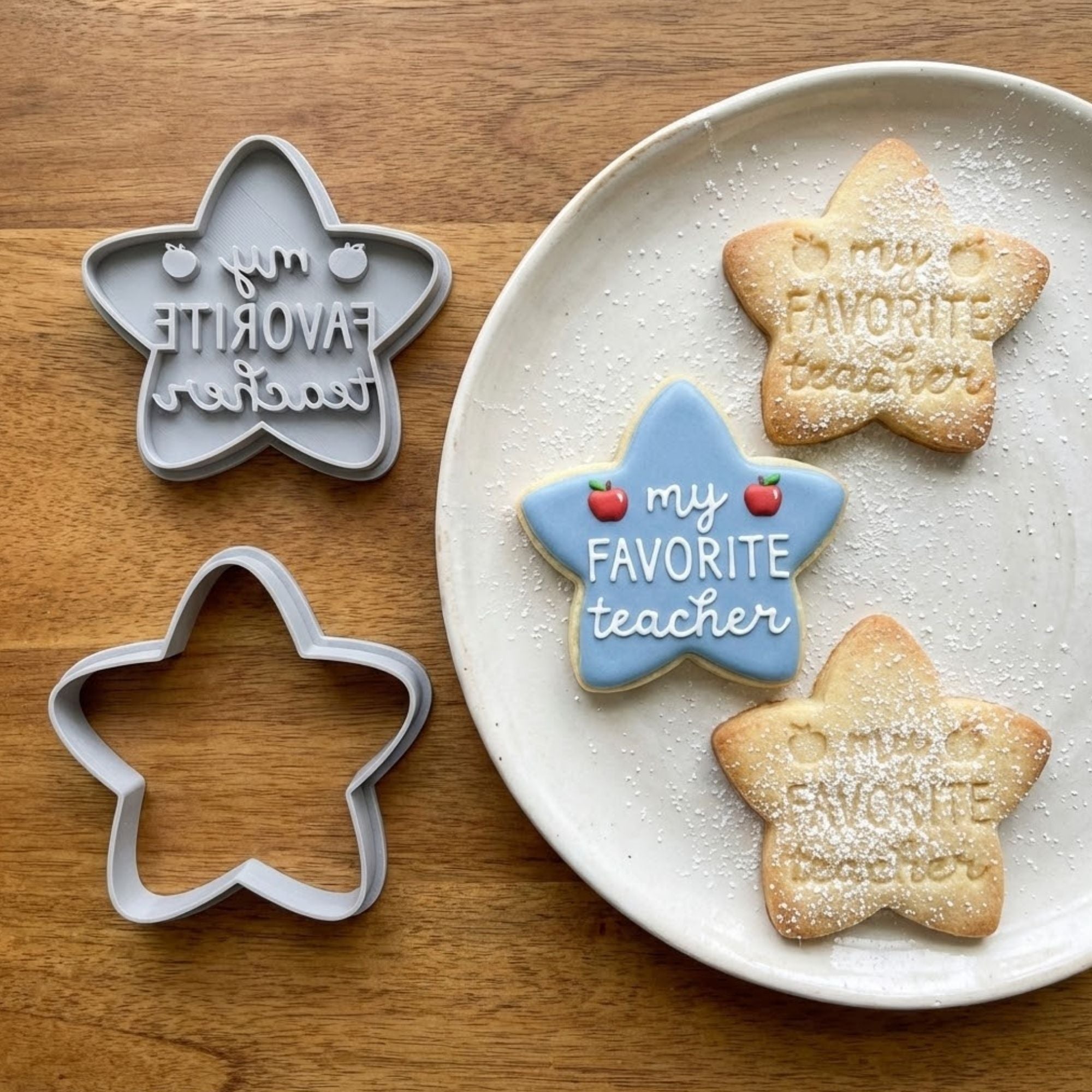 My Favorite Teacher Star Cookie Cutter & Stamp | Food-Grade PLA