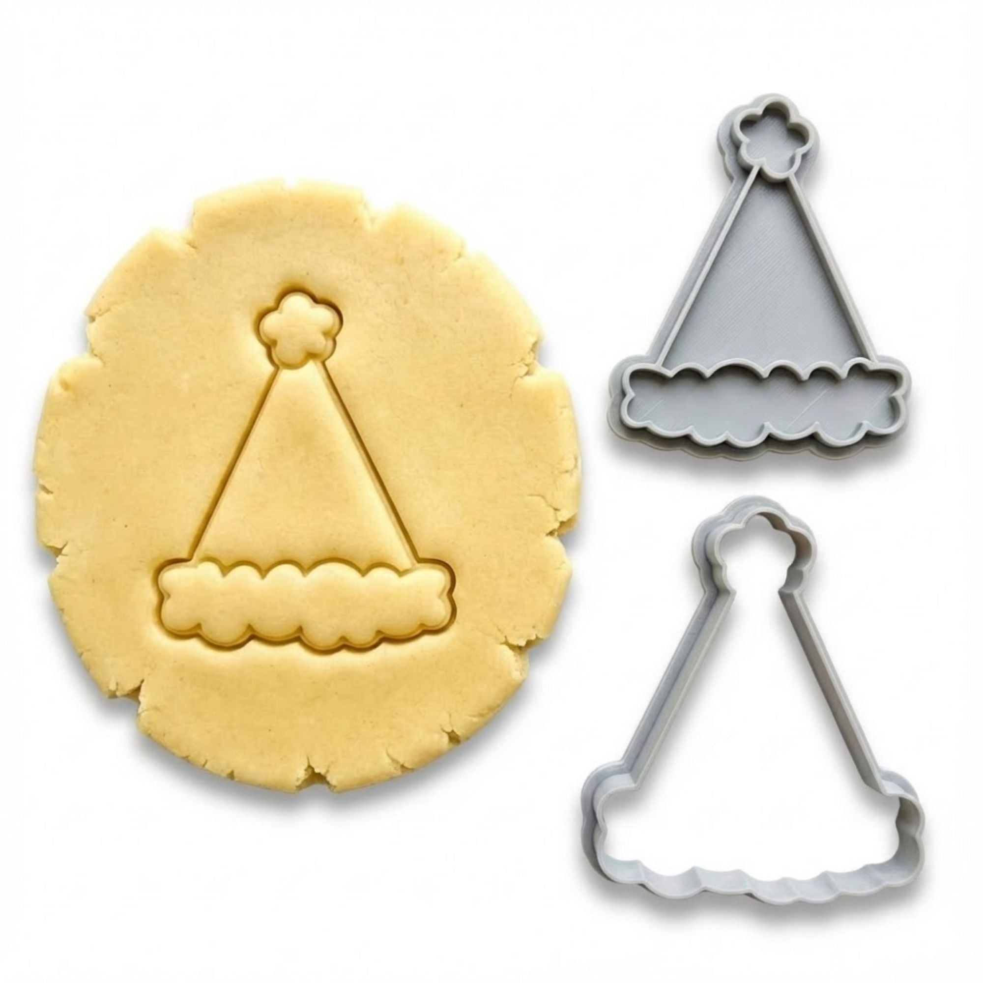 Festive Party Hat Cookie Cutter & Stamp | Food-Grade PLA
