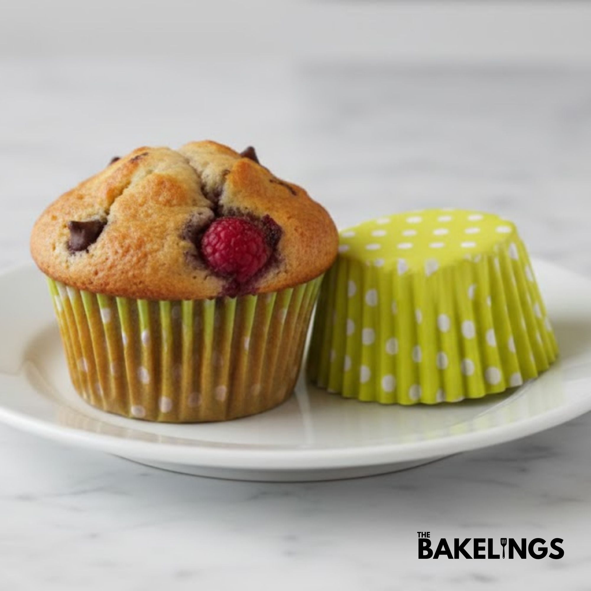 Cupcake Liners Yellow Polka Dots 32 Pcs