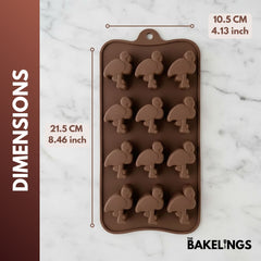 12-Cavity Flamingo Shape Silicone Chocolate Mold