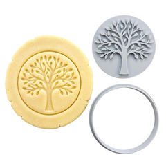 Tree of Life Circular Cookie Cutter & Stamp | Food-Grade PLA
