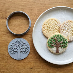 Tree of Life Circular Cookie Cutter & Stamp | Food-Grade PLA