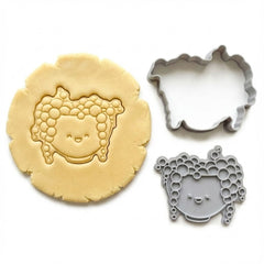 Kawaii Happy Grapes Cookie Cutter & Stamp | Food-Grade PLA