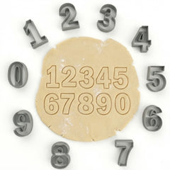 Complete Numbers Set (0-9) Cookie Cutter & Stamp Set – Food-Grade PLA
