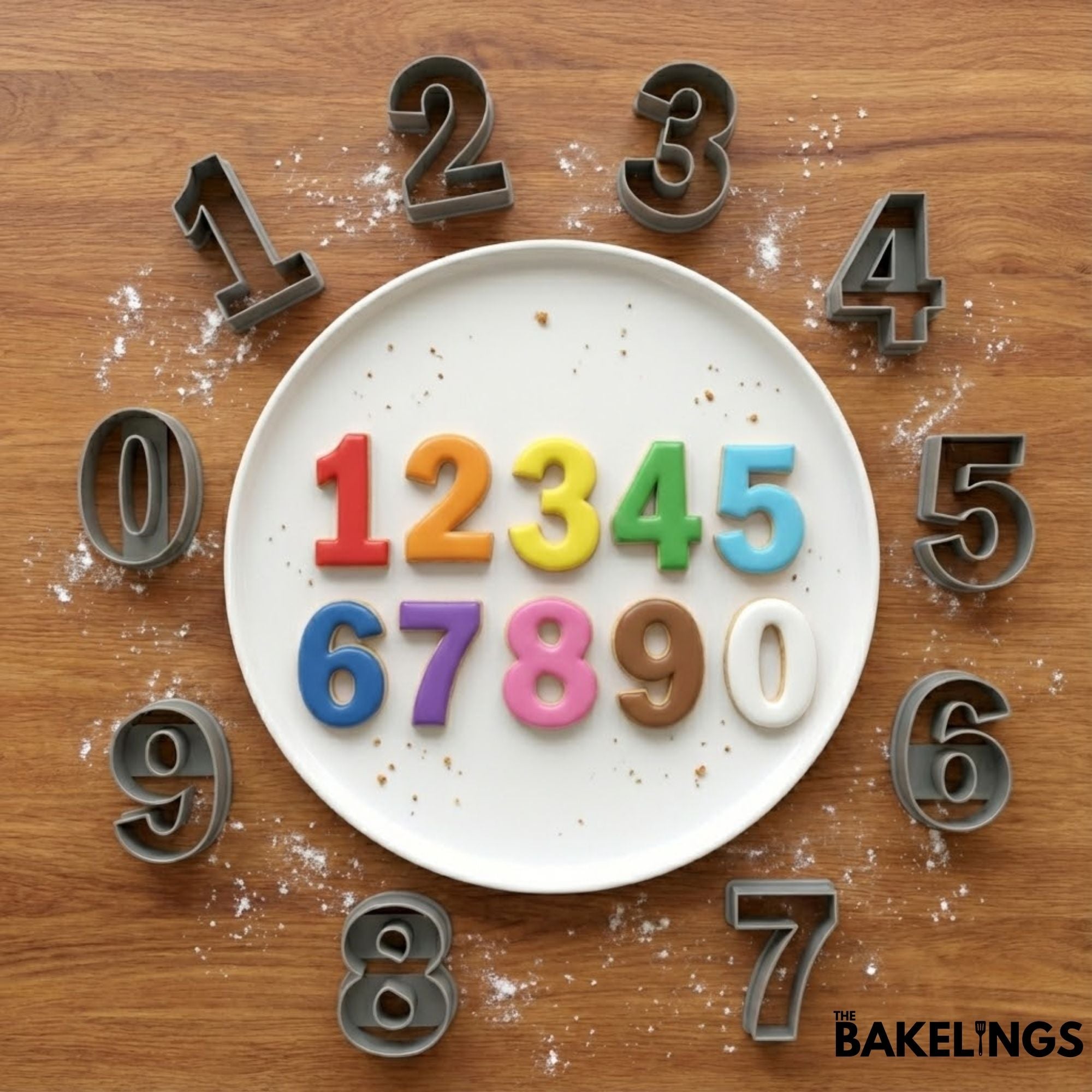 Complete Numbers Set (0-9) Cookie Cutter & Stamp Set – Food-Grade PLA