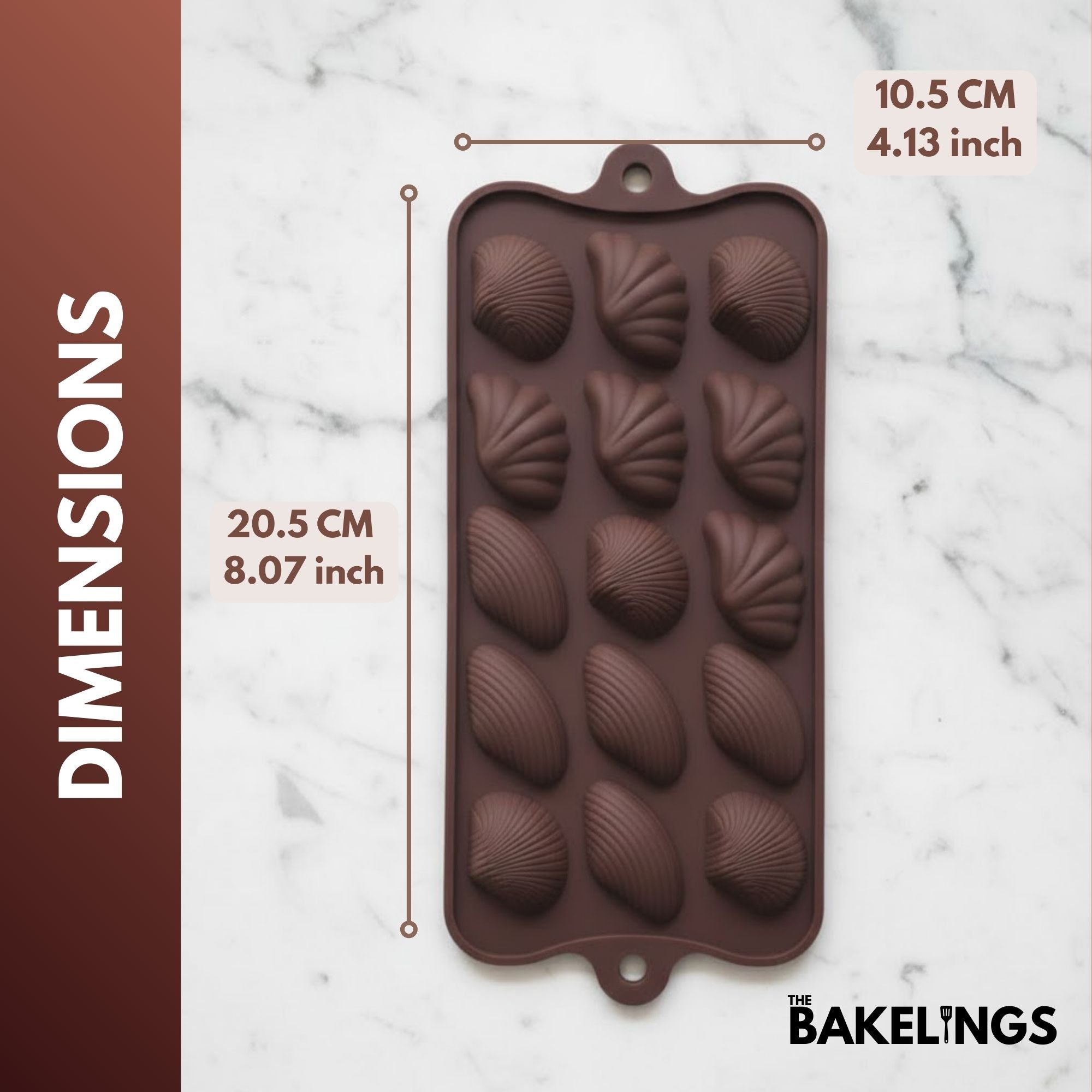 15-Cavity Assorted Seashells Shape Silicone Chocolate Mold