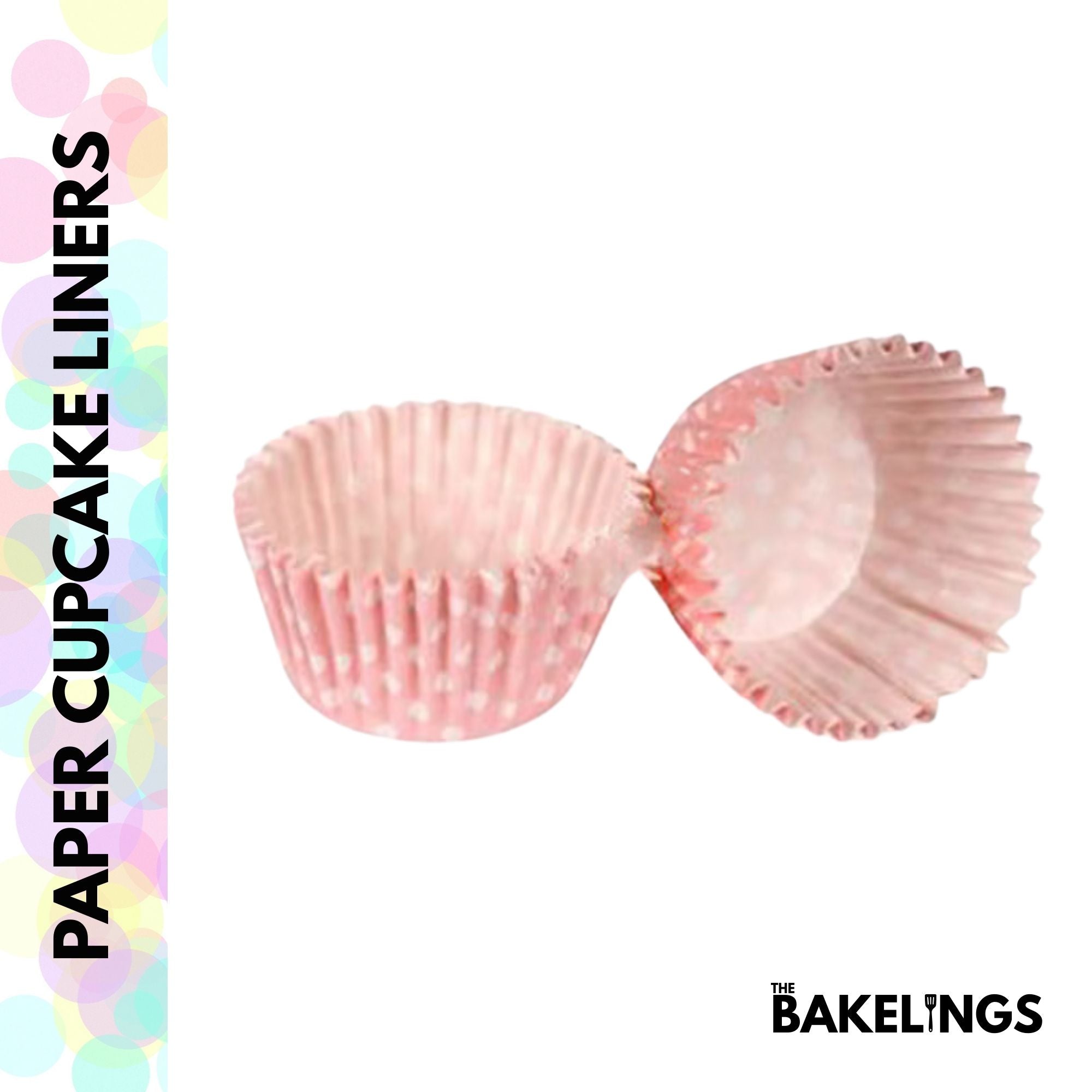 Cupcake Liners Pink Polka Dots 32 Pcs