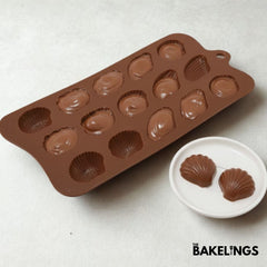 15-Cavity Assorted Seashells Shape Silicone Chocolate Mold