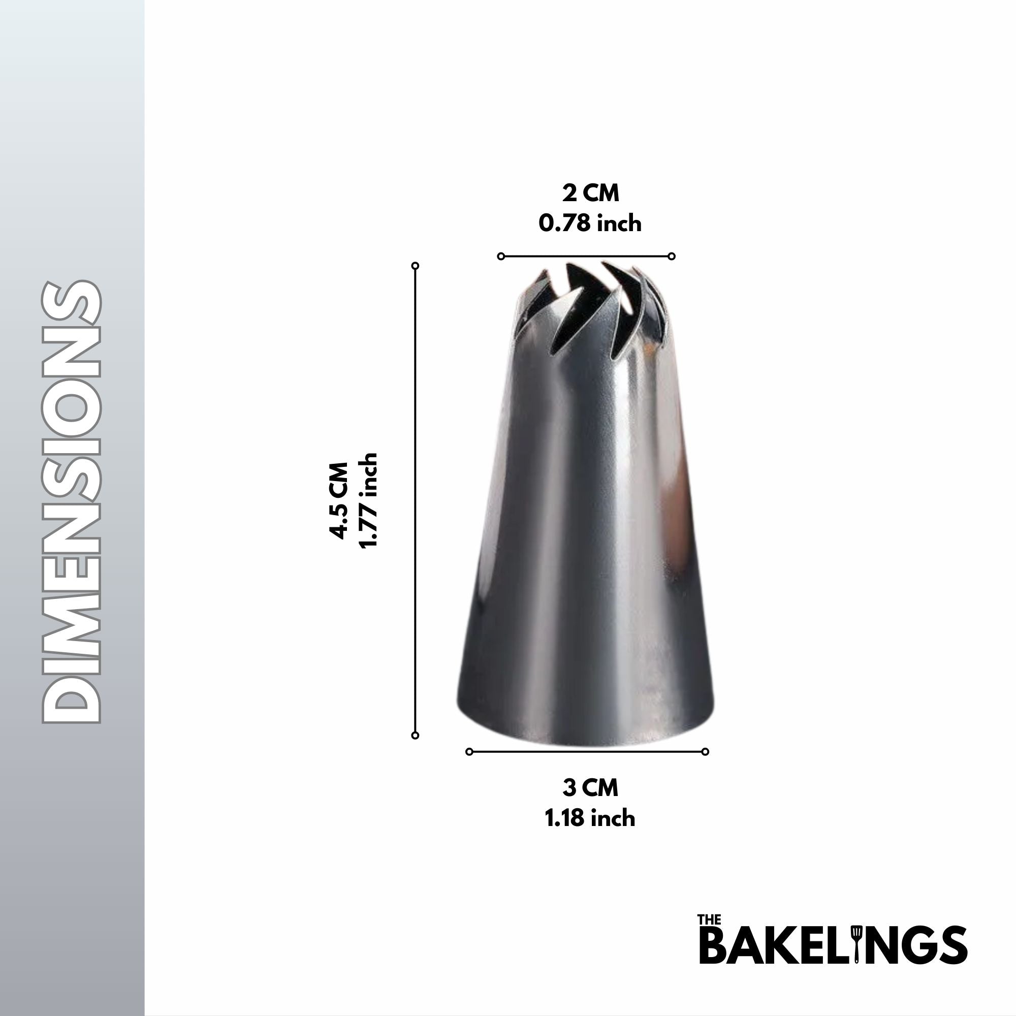 Stainless Steel Piping Nozzle Tip – Decorative Pattern Series | Model #228