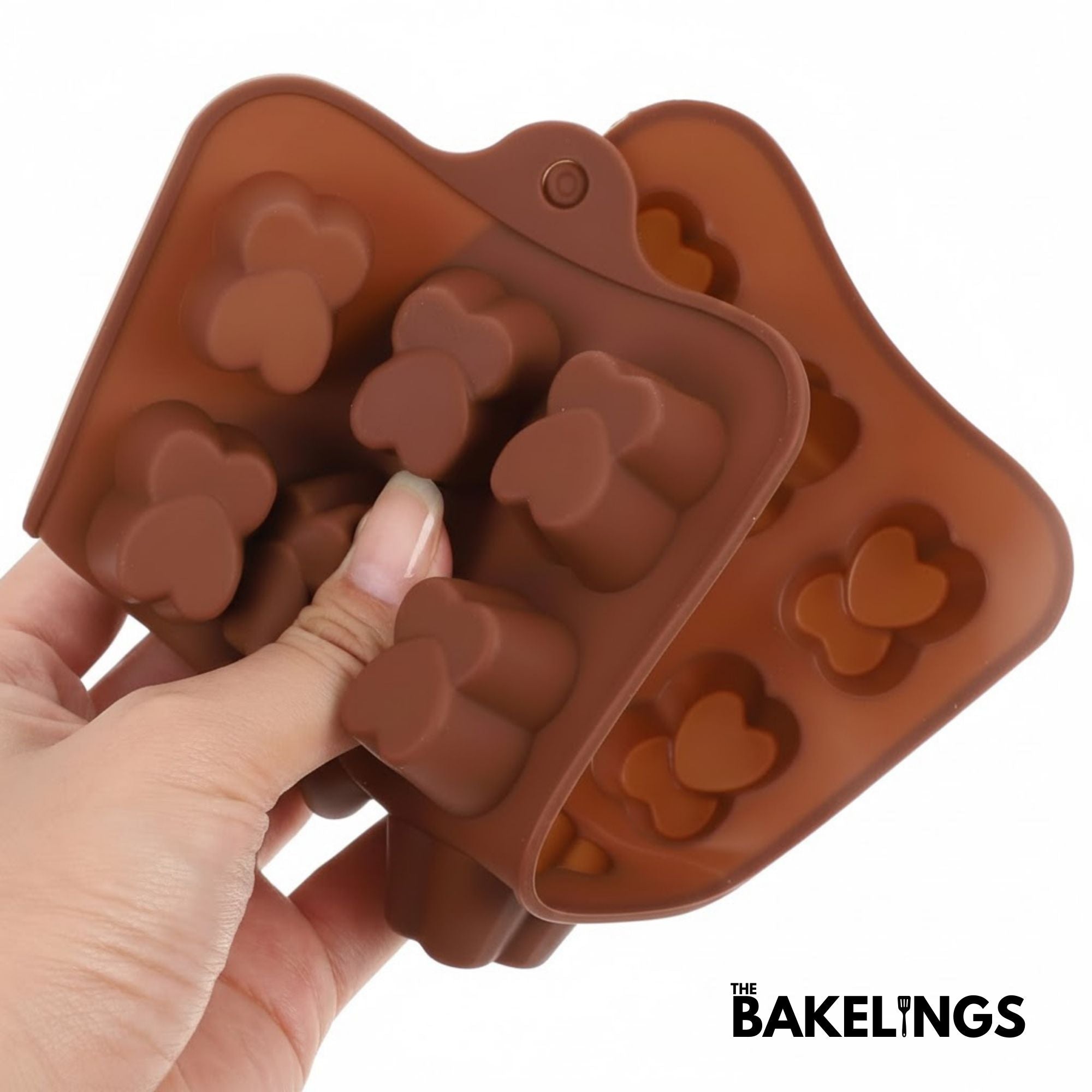 15-Cavity Two Hearts Shape Silicone Chocolate Mold