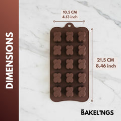 15-Cavity Two Hearts Shape Silicone Chocolate Mold