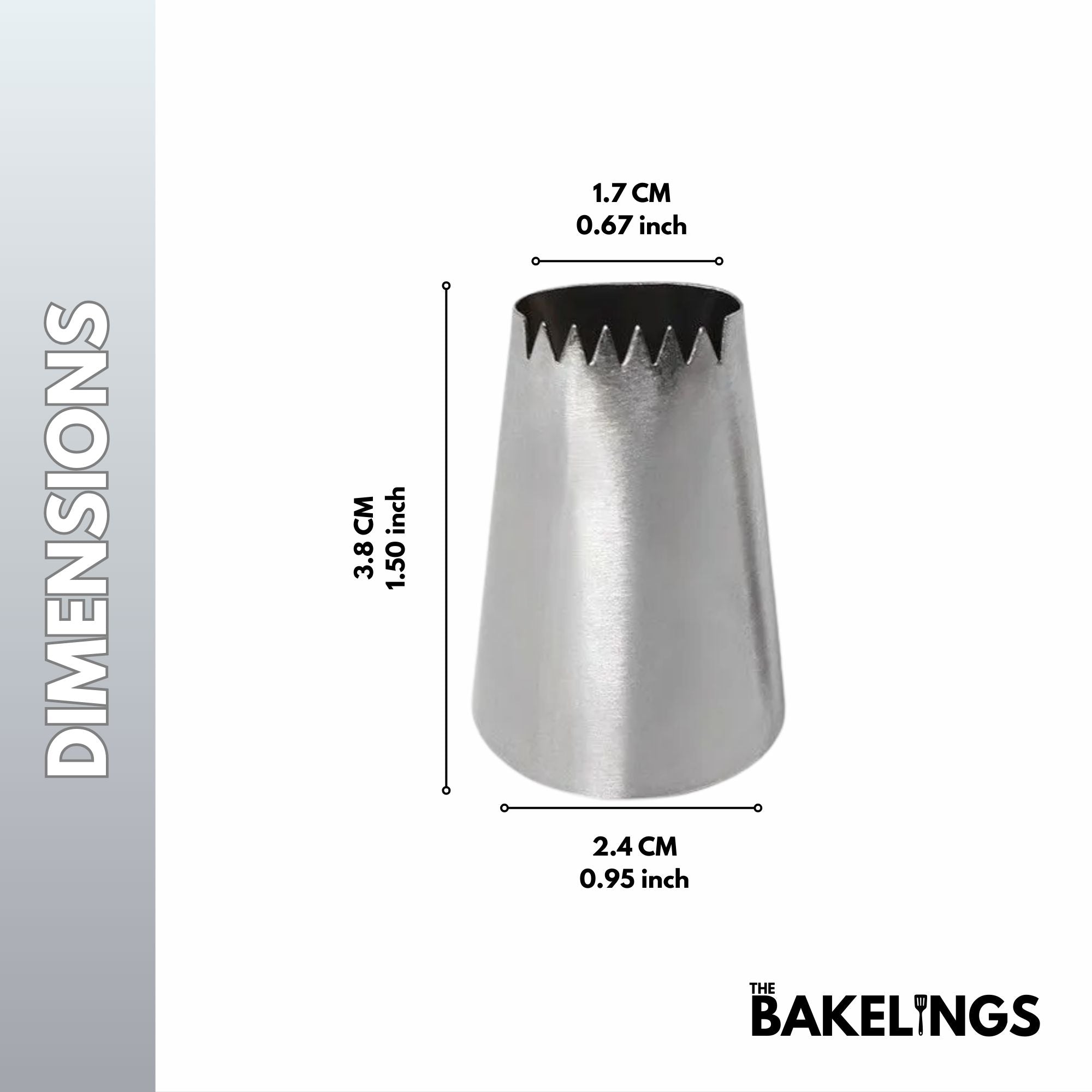 Stainless Steel Piping Nozzle Tip – Decorative Pattern Series | Model #230