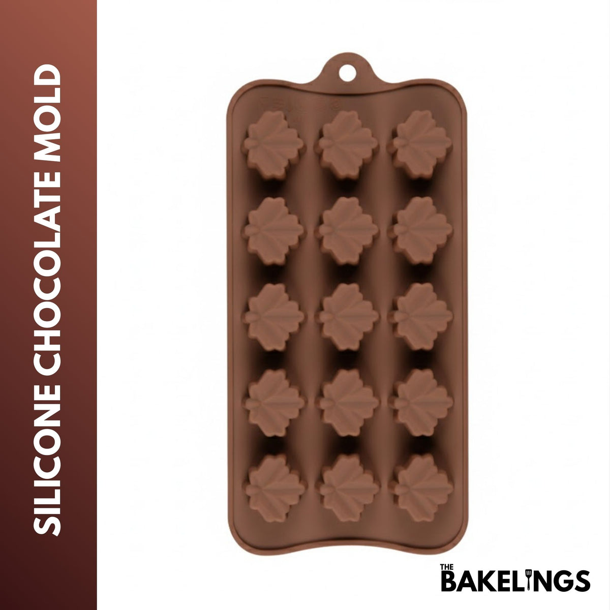 15-Cavity Autumn Leaf Shape Silicone Chocolate Mold