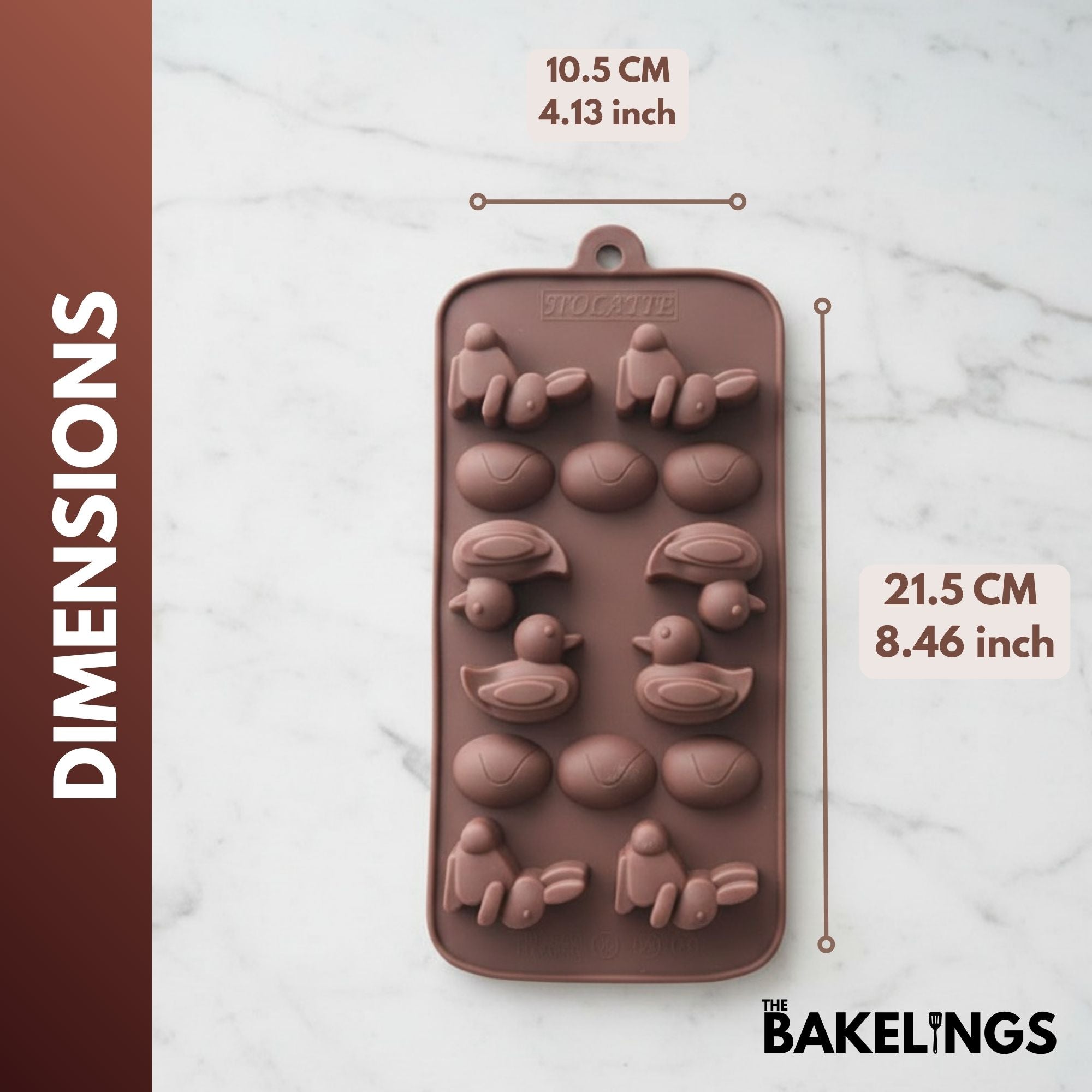 Silikon-Schokoladenform mit 14 Mulden in Osterform