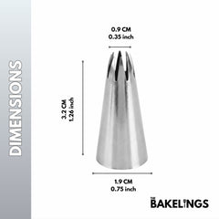 Stainless Steel Piping Nozzle Tip – Decorative Pattern Series | Model #231