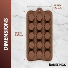 15-Cavity Autumn Leaf Shape Silicone Chocolate Mold