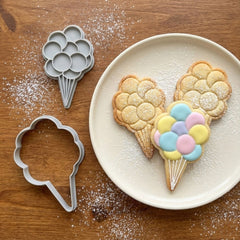 Party Balloons Cookie Cutter & Stamp | Food-Grade PLA