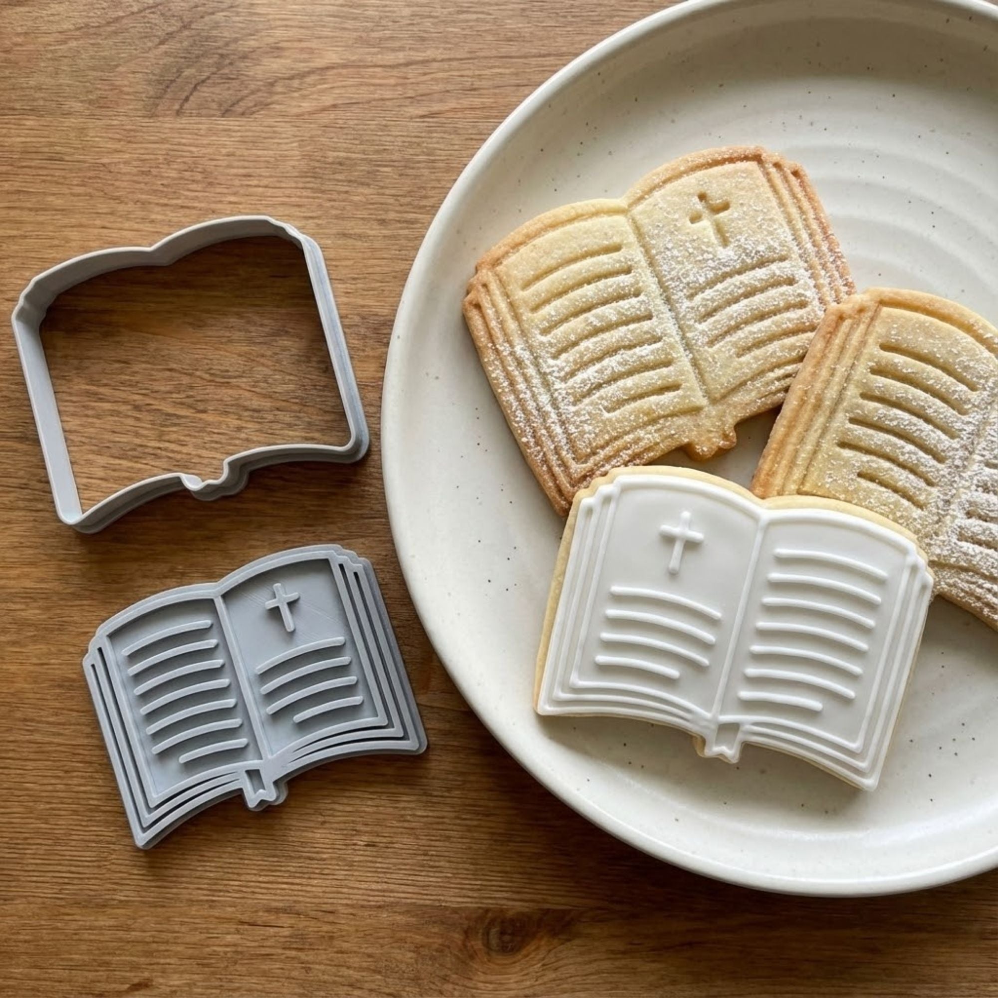 Open Holy Bible Cookie Cutter & Stamp | Food-Grade PLA