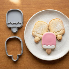 Summer Popsicle Cookie Cutter & Stamp Set | Food-Grade PLA