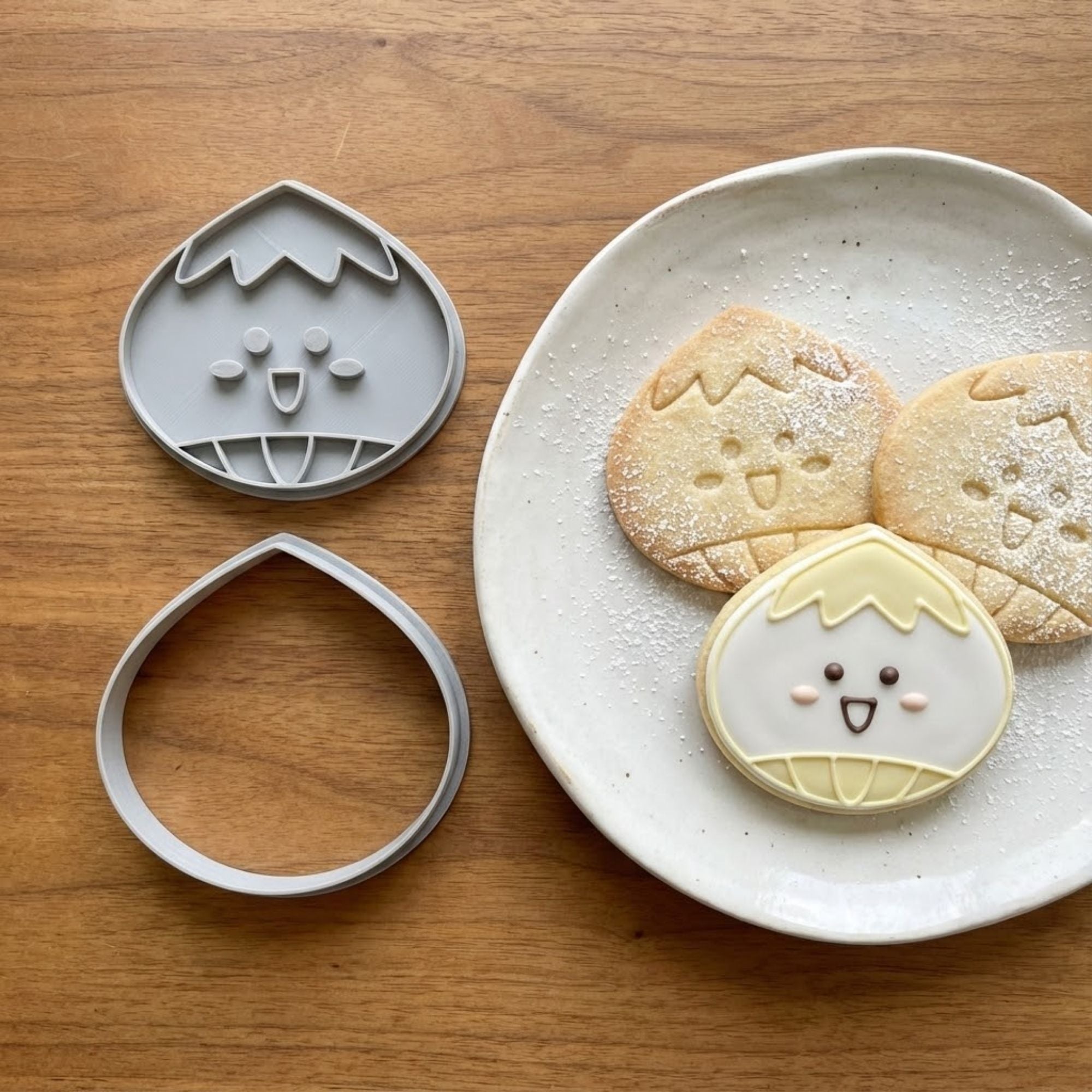 Kawaii Happy Nikuman Cookie Cutter & Stamp Set | Food-Grade PLA