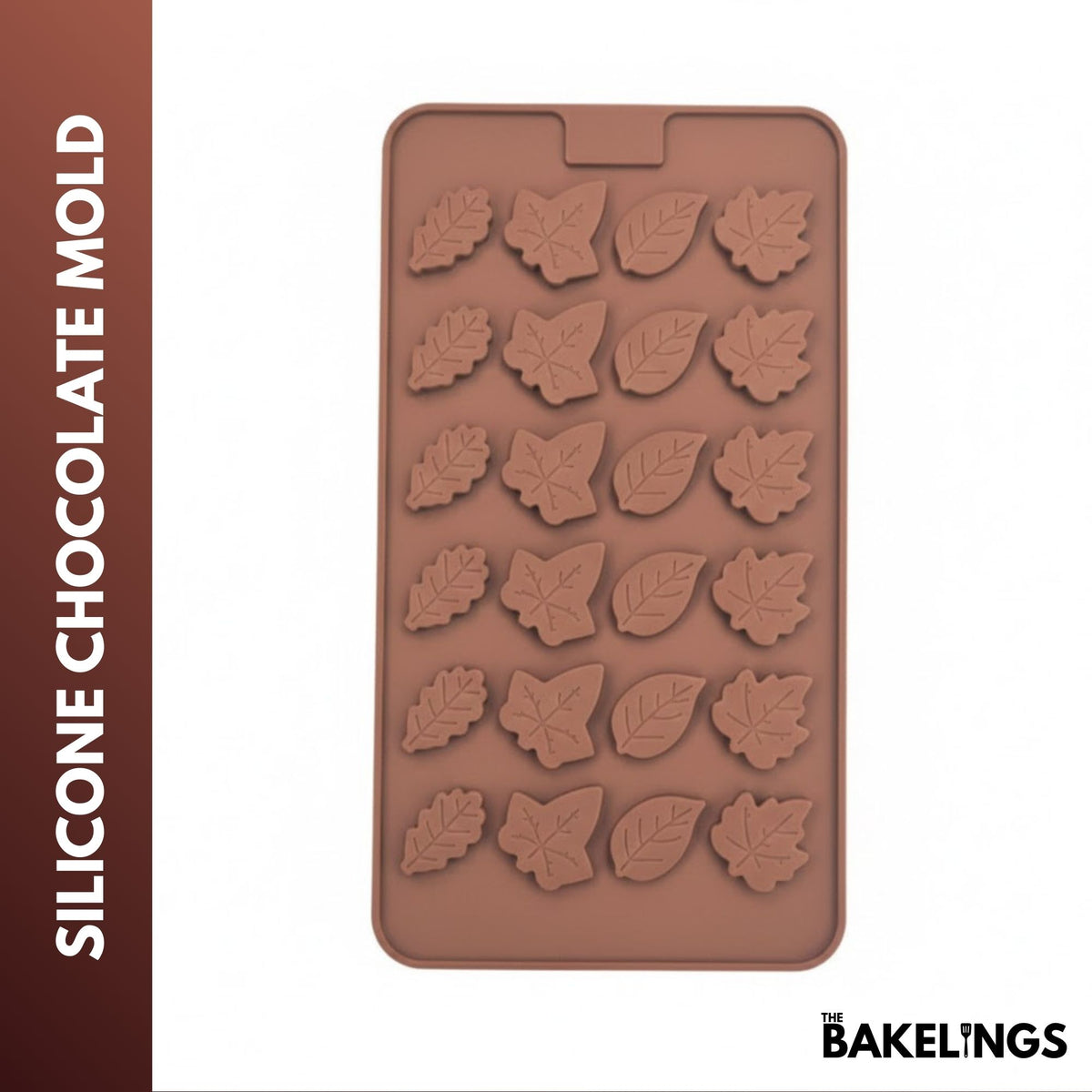 24-Cavity Small Leaves Shape Silicone Chocolate Mold