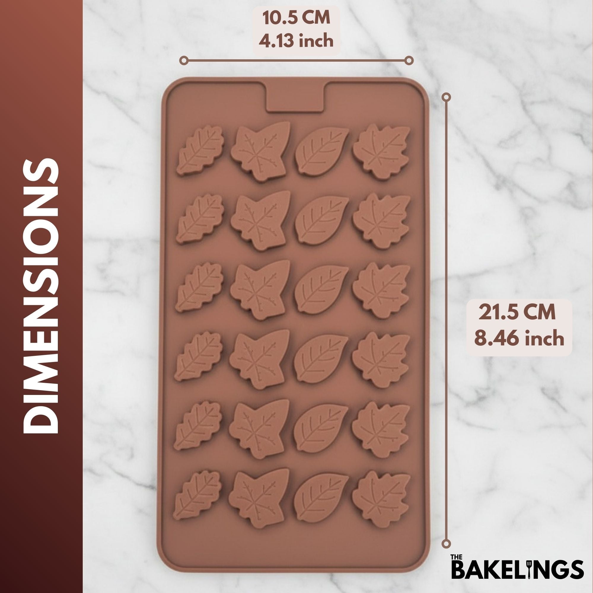 24-Cavity Small Leaves Shape Silicone Chocolate Mold