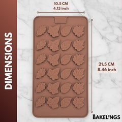 24-Cavity Small Leaves Shape Silicone Chocolate Mold