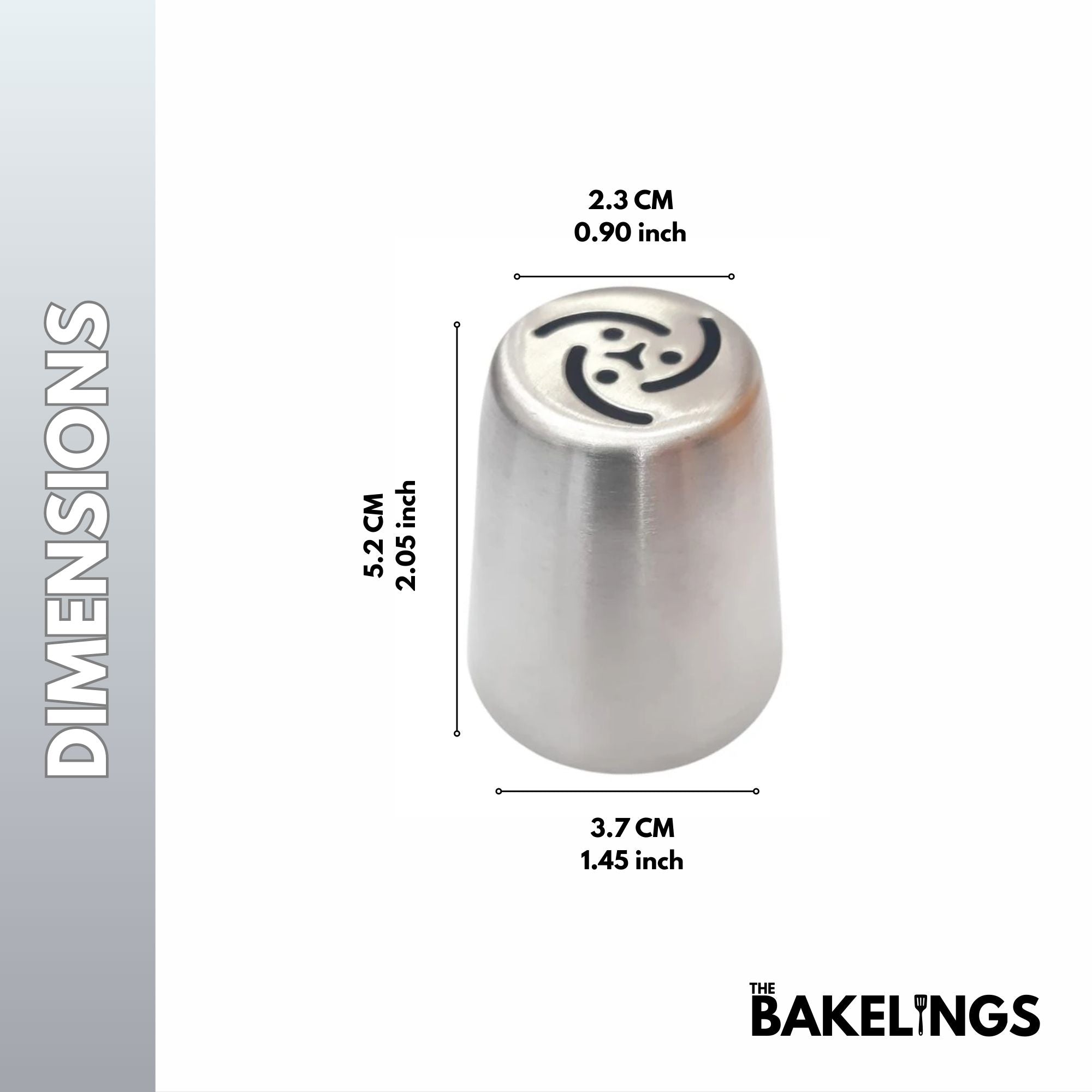 Stainless Steel Piping Nozzle Tip – Decorative Pattern Series | Model #234