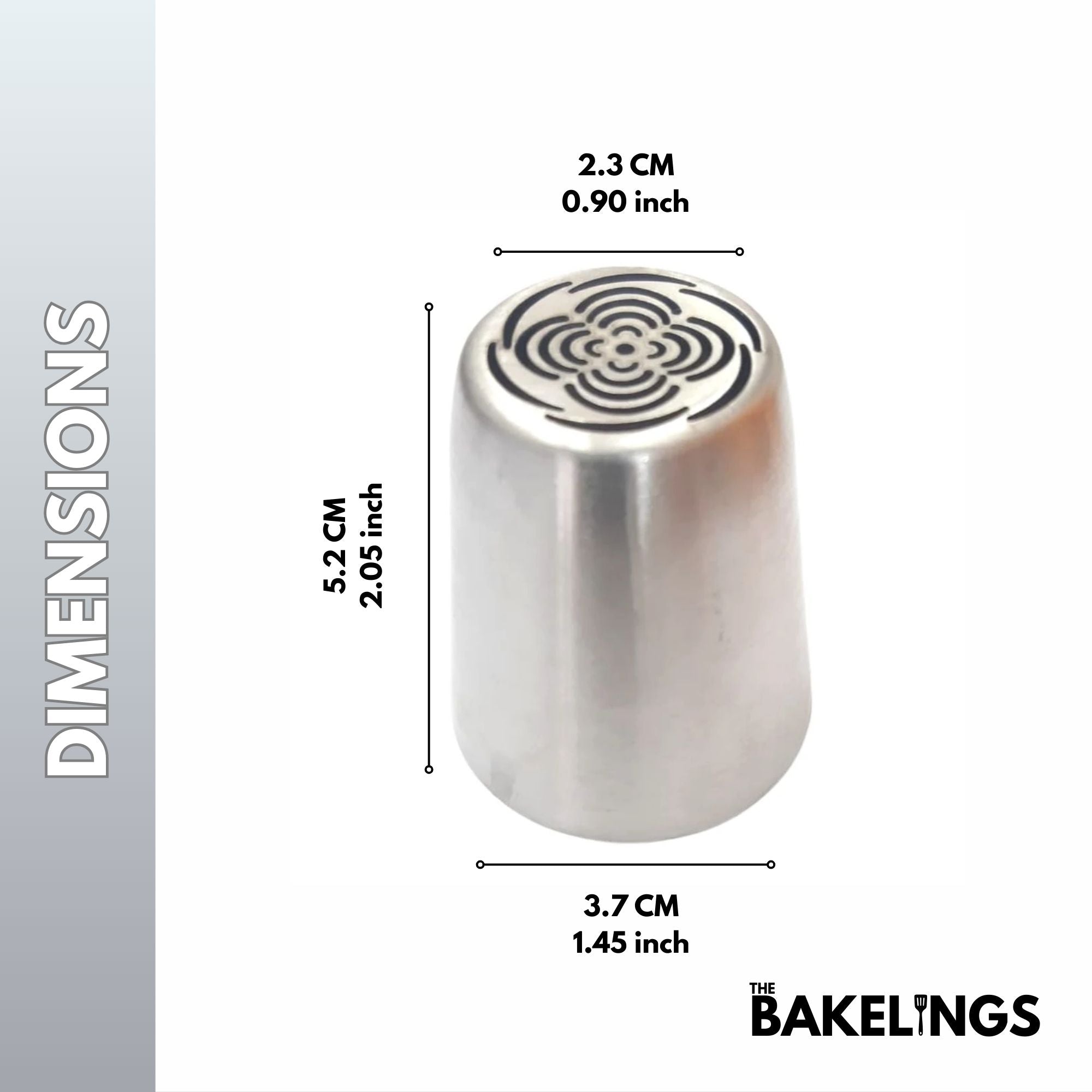 Stainless Steel Piping Nozzle Tip – Decorative Pattern Series | Model #235