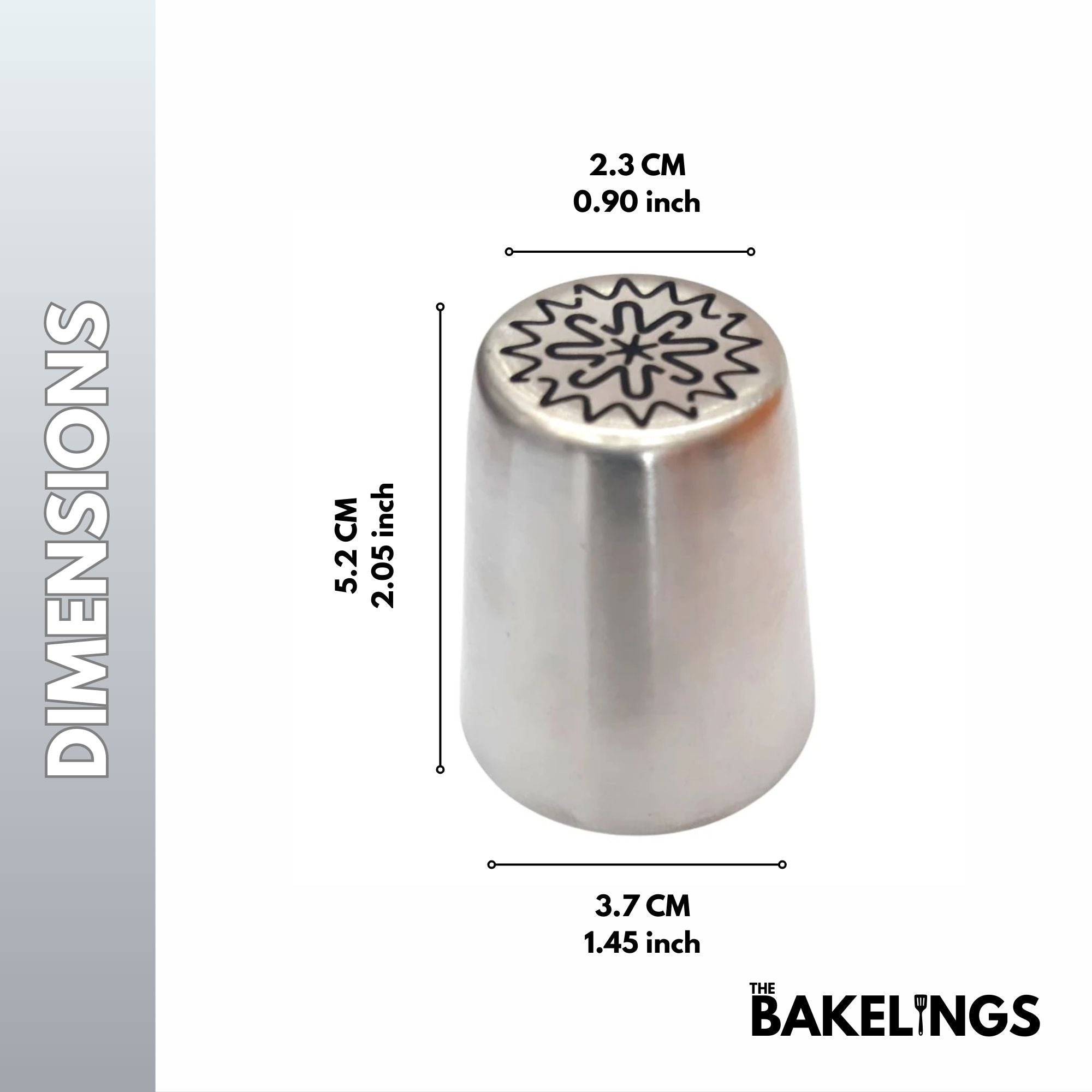 Stainless Steel Piping Nozzle Tip – Decorative Pattern Series | Model #236