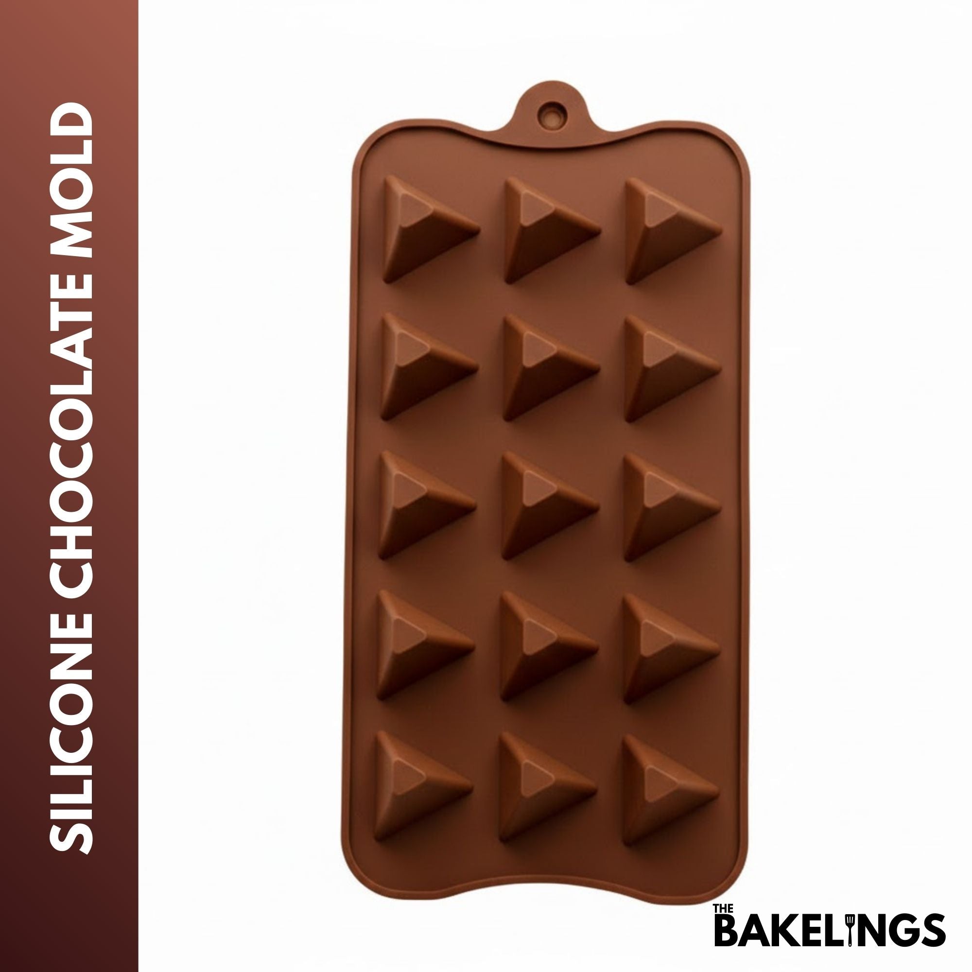 15-teilige 3D-Dreiecks-Silikonform für Schokolade
