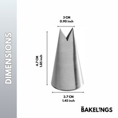 Stainless Steel Piping Nozzle Tip – Decorative Pattern Series | Model #239