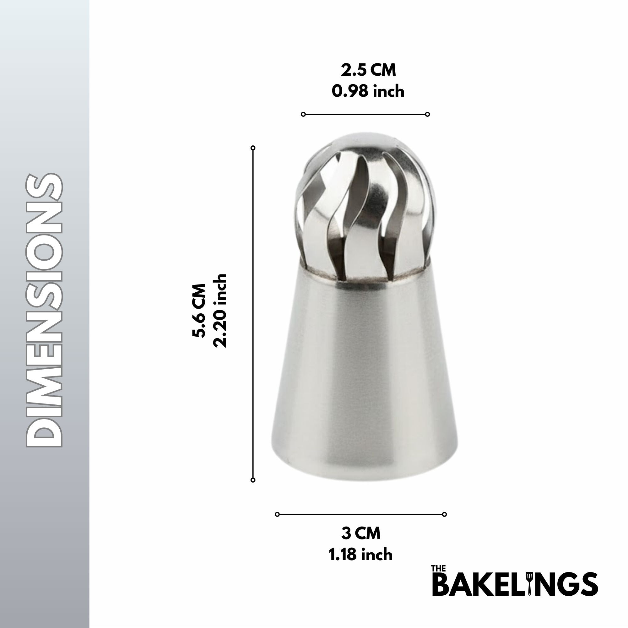 Stainless Steel Piping Nozzle Tip – Decorative Pattern Series | Model #212