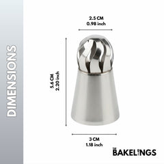 Stainless Steel Piping Nozzle Tip – Decorative Pattern Series | Model #212