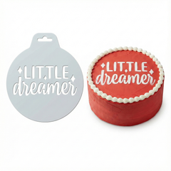 Little Dreamer | Round Cake Top Stencil – Reusable Cake Decorating Stencil