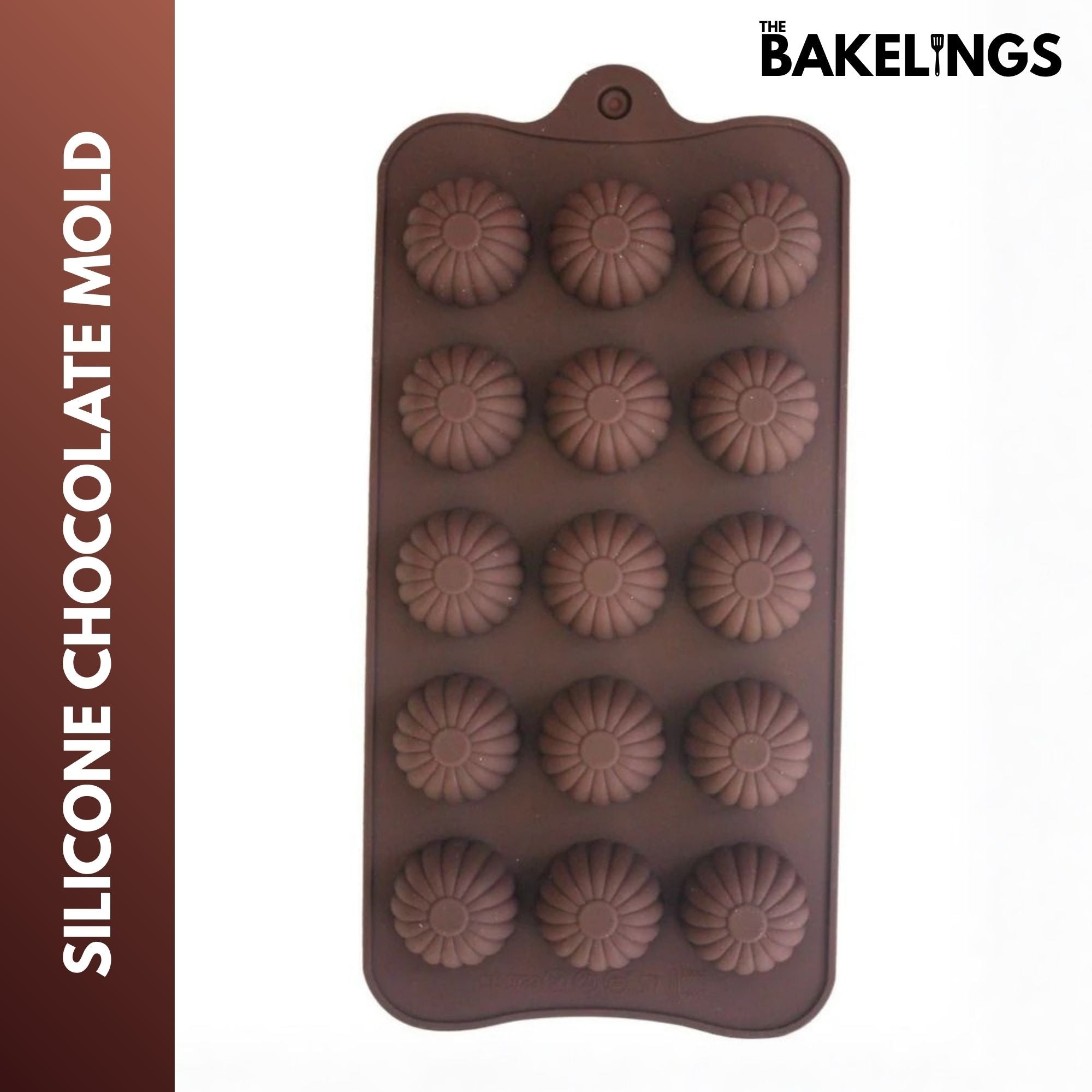 15-Cavity Mini Bundt Shape Silicone Chocolate Mold