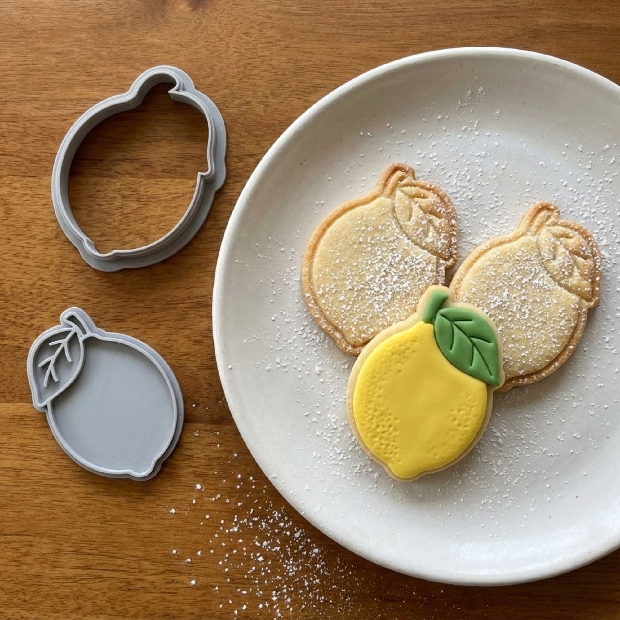 Fresh Lemon Cookie Cutter & Stamp Set | Food-Grade PLA