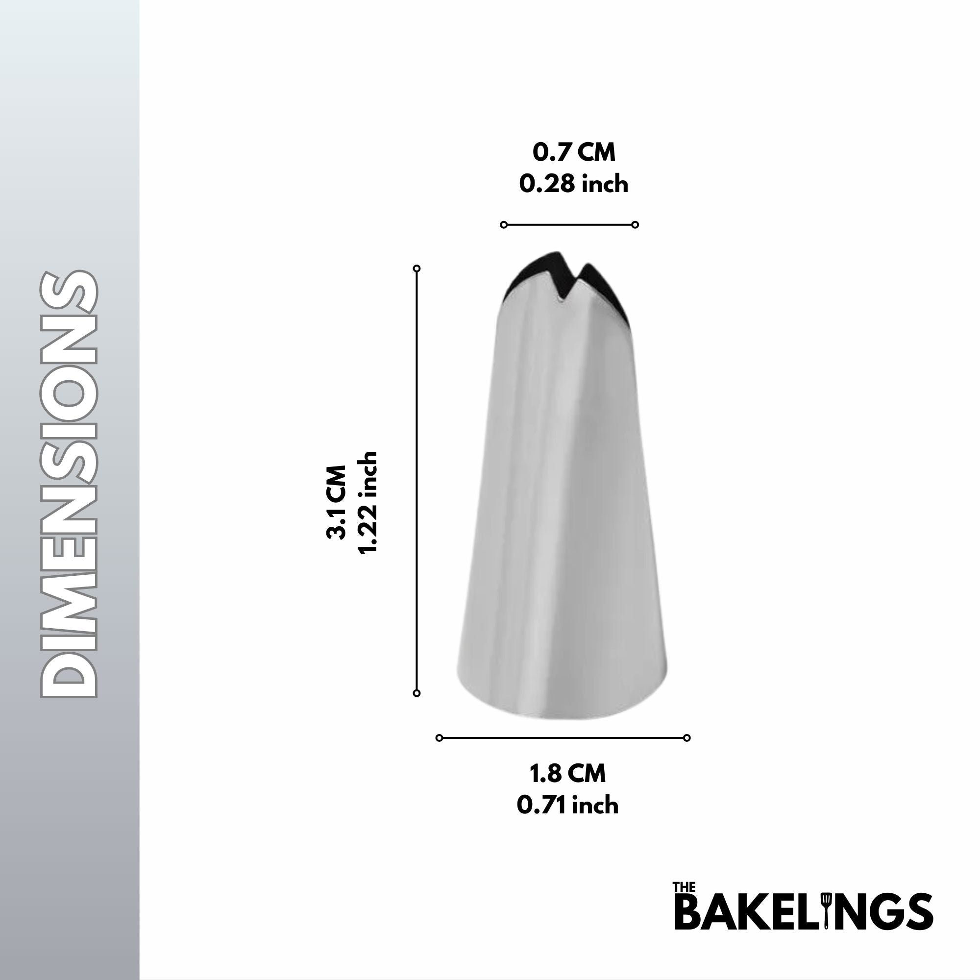 Stainless Steel Piping Nozzle Tip – Decorative Pattern Series | Model #240