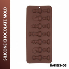 14-Cavity Chess Shape Silicone Chocolate Mold