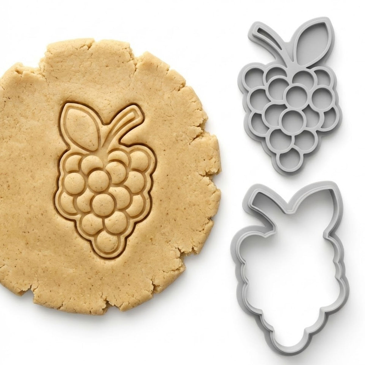 Vine Grapes Cookie Cutter & Stamp Set | Food-Grade PLA