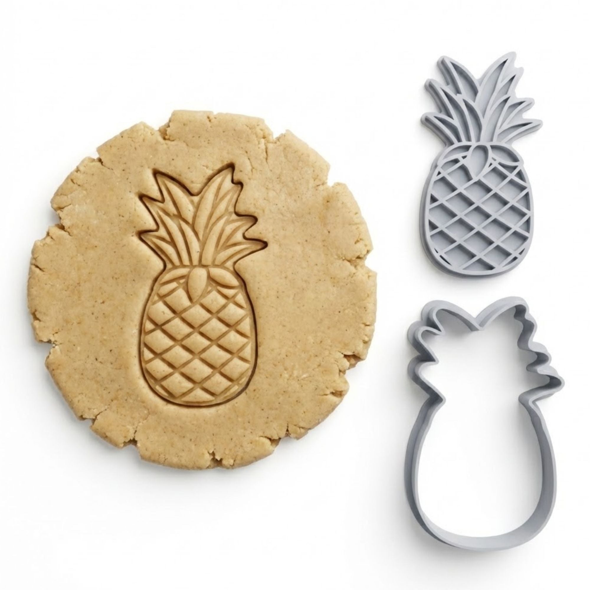 Tropical Pineapple Cookie Cutter & Stamp Set | Food-Grade PLA