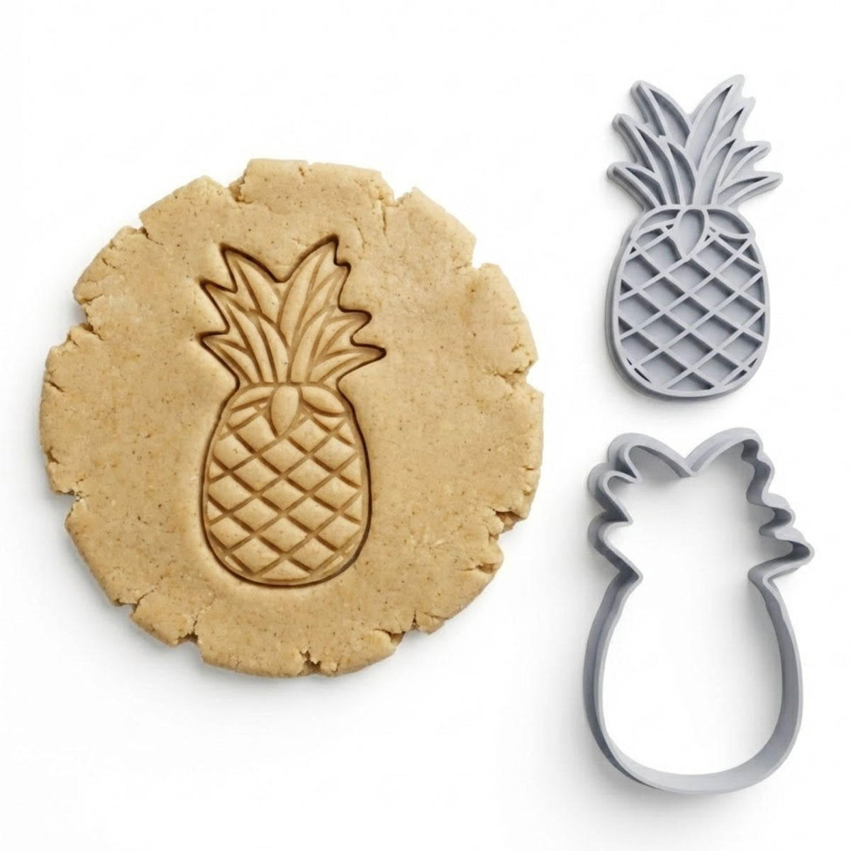 Tropical Pineapple Cookie Cutter & Stamp Set | Food-Grade PLA