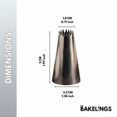 Stainless Steel Piping Nozzle Tip – Decorative Pattern Series | Model #241
