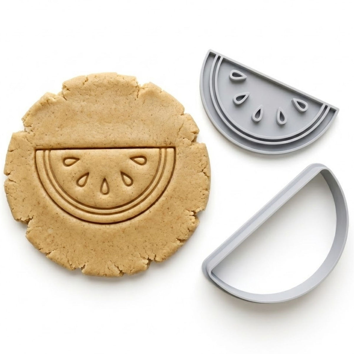 Refreshing Watermelon Slice Cookie Cutter & Stamp Set | Food-Grade PLA
