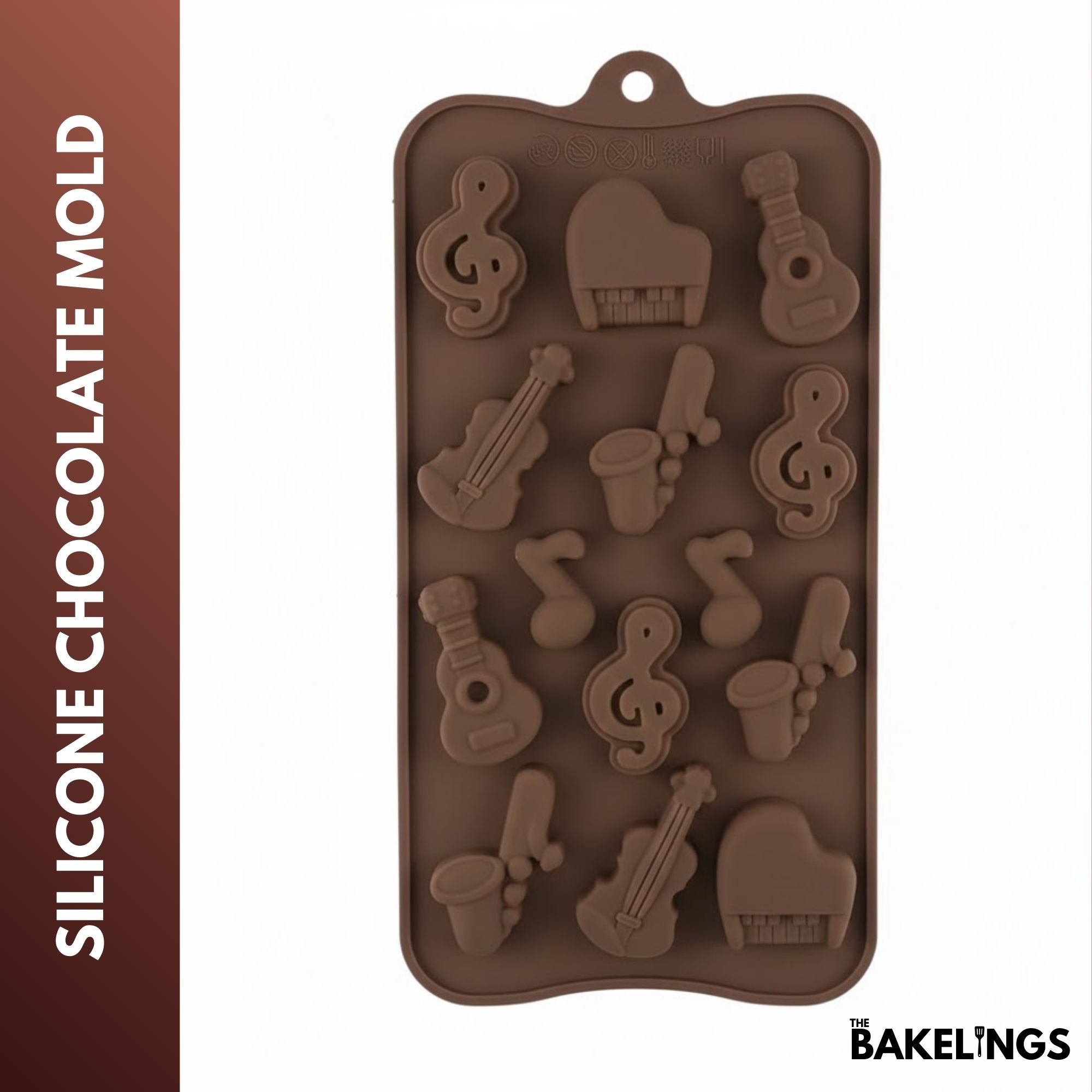 14-Cavity Musical Theme Shape Silicone Chocolate Mold