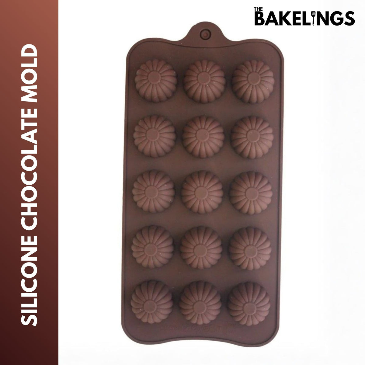 15-Cavity Mini Bundt Shape Silicone Chocolate Mold