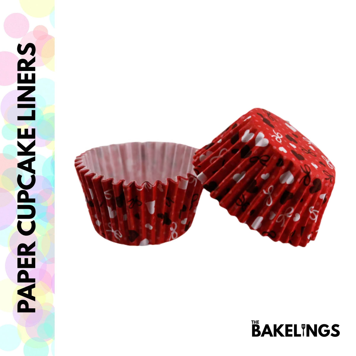 Cupcake Liners Hearts & Bows 32 Pcs