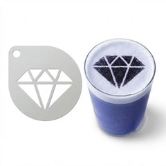 Shining Diamond | Coffee, Cocktail & Cookie Stencil - Washable DIY Beverage Art Tool