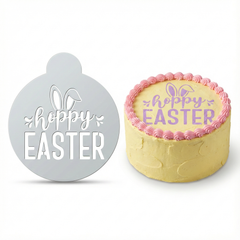 Hoppy Easter Bunny | Round Cake Top Stencil – Reusable Cake Decorating Stencil