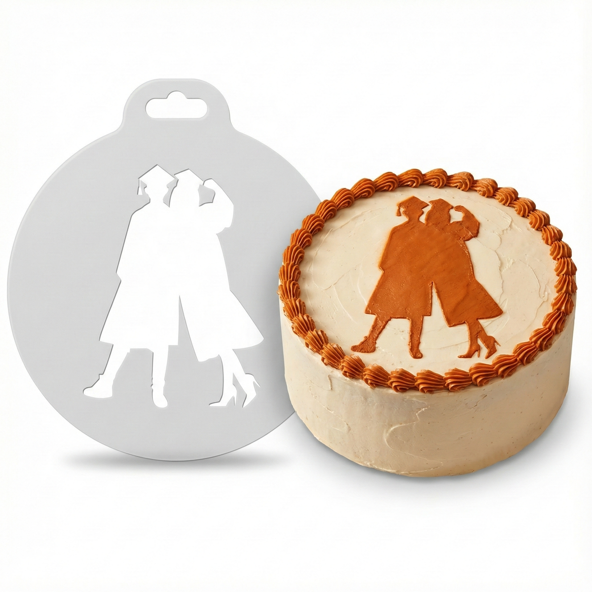 Friends Graduation | Round Cake Top Stencil – Reusable Cake Decorating Stencil